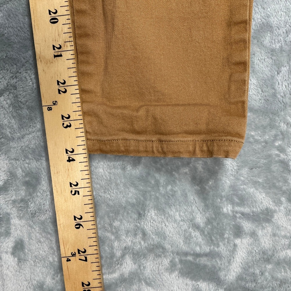 U-510 Chino Pants Mens 32x26 Brown Slim Fit Cotton Stretch Tapered Leg - Picture 9 of 13